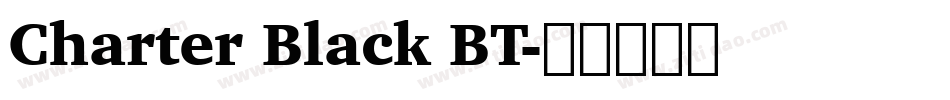 Charter Black BT字体转换